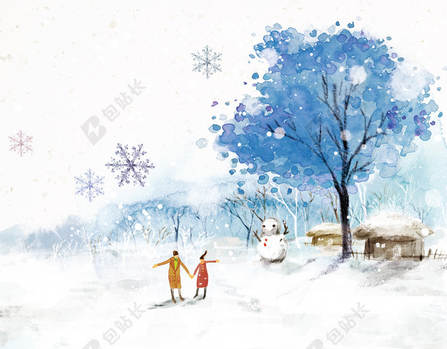 冬天雪景背景