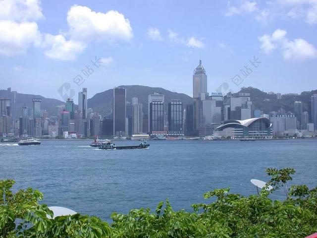 建筑城市香港市容天空背景图片