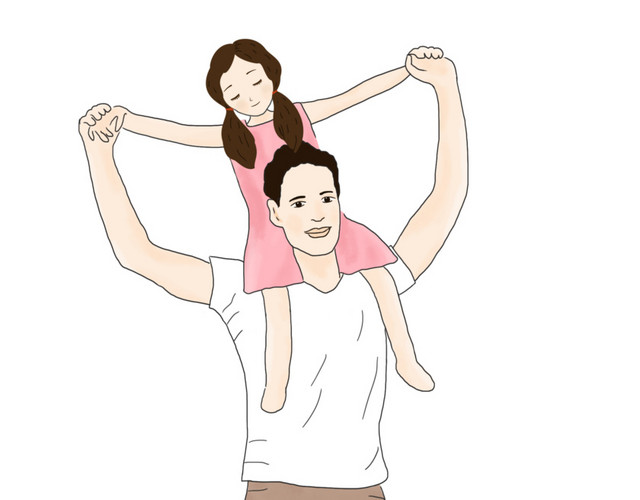 父亲节父女PNG