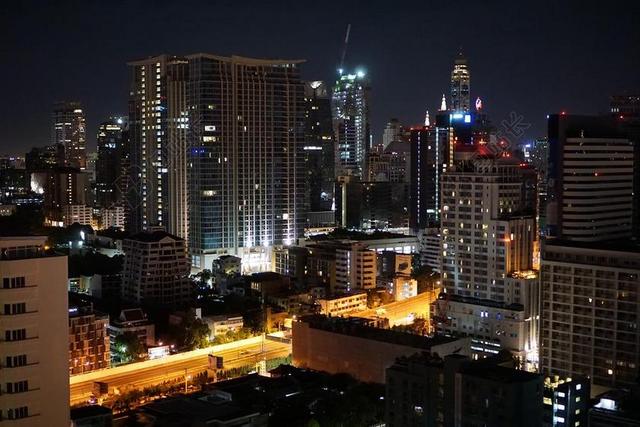 城市美丽的都市夜景背景图片