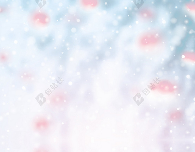 冬季唯美梦幻雪花H5背景素材