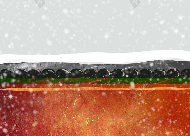 大寒文艺雪花景色BANNER