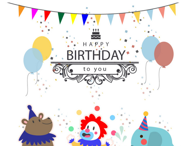 矢量生日派对元素