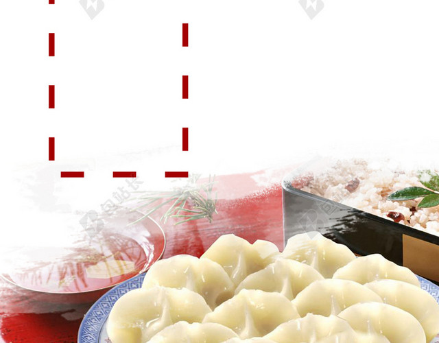 冬至饺子美食中国风背景