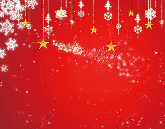 圣诞节卡通小清新简约红色BANNER