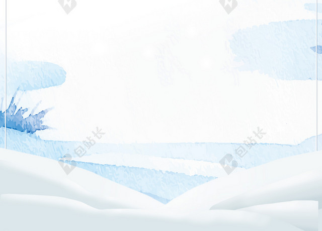 卡通堆雪人卡通手绘BANNER