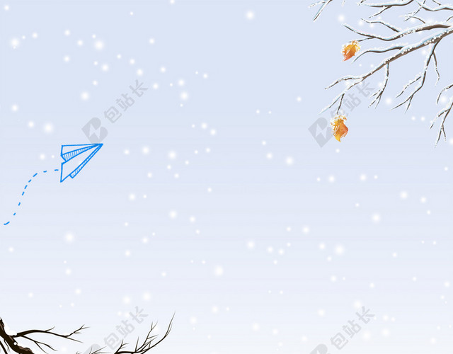 冬季堆雪人大雪卡通文艺白色BANNER