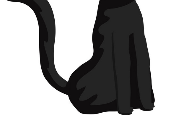 可爱万圣节黑猫