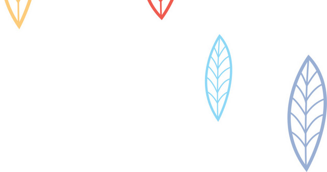 彩色树叶漂浮