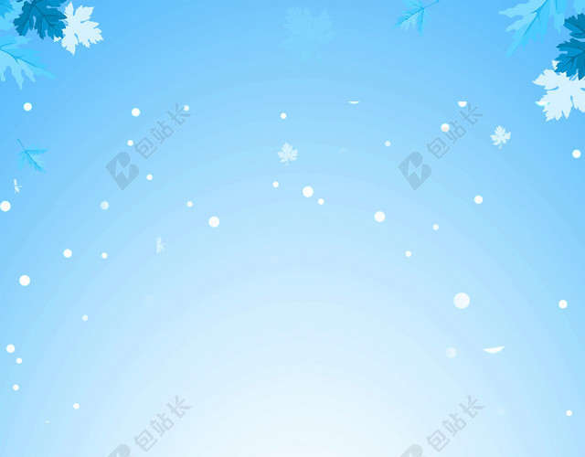 卡通打雪仗小孩蓝色雪花BANNER