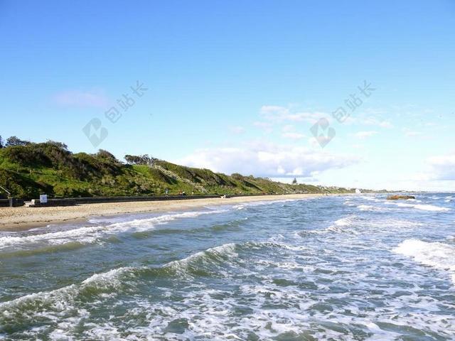 海滩波动海浪海岸背景图片