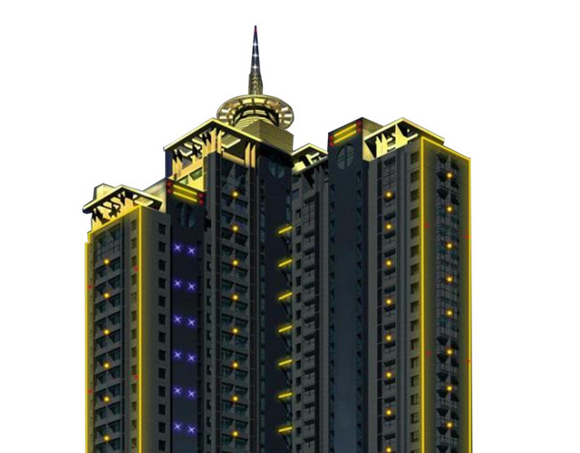 楼体亮化楼风景图