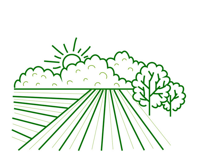 农业农田矢量图形图标