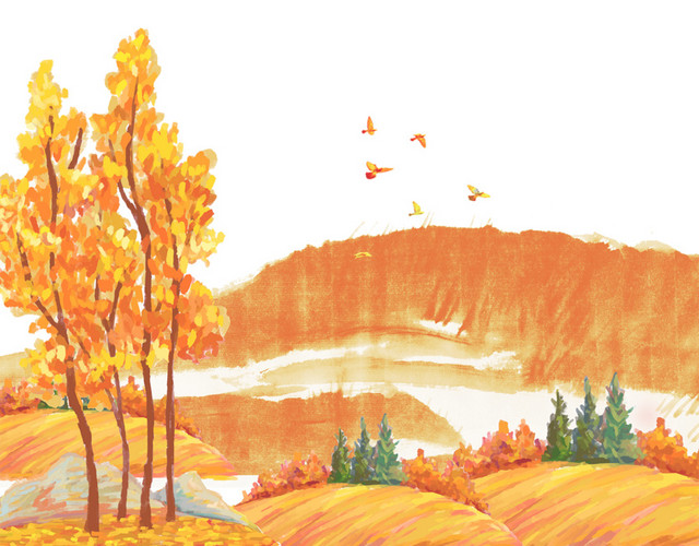 枫叶唯美立秋秋分传统节气BANNER
