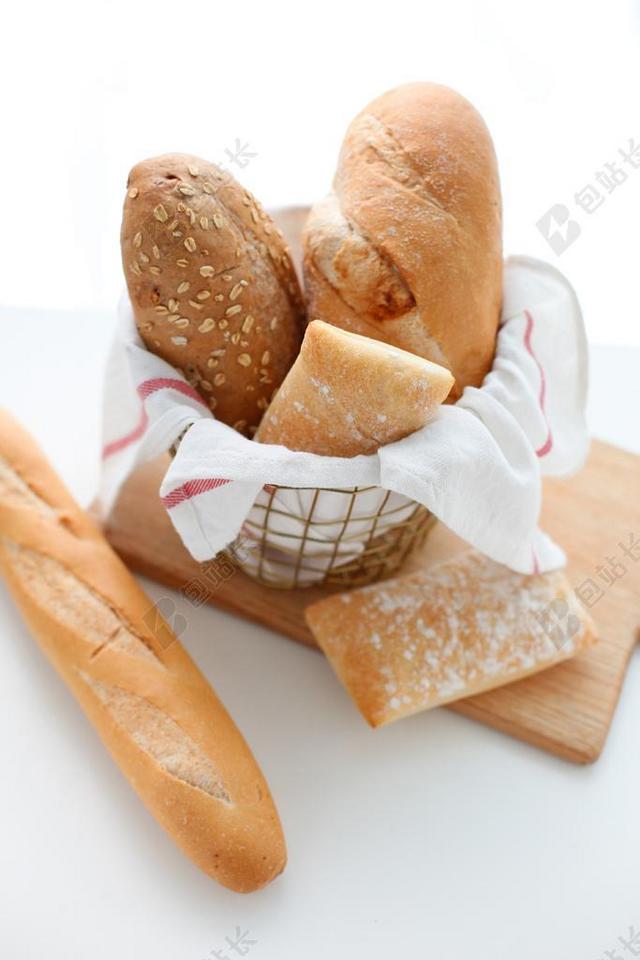 食品美食法棍面包背景图片