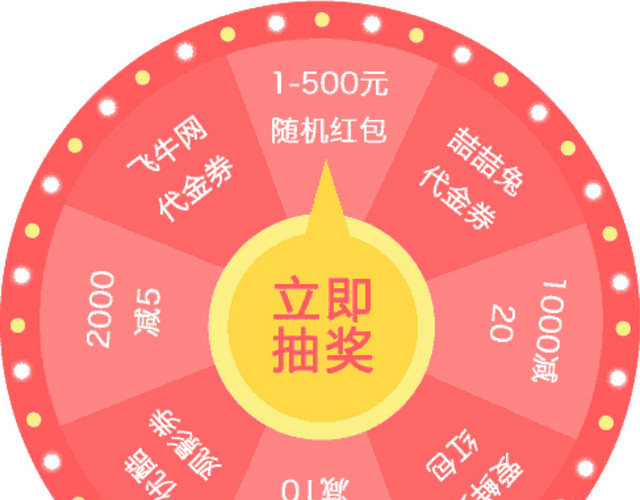 抽奖素材  粉色转盘