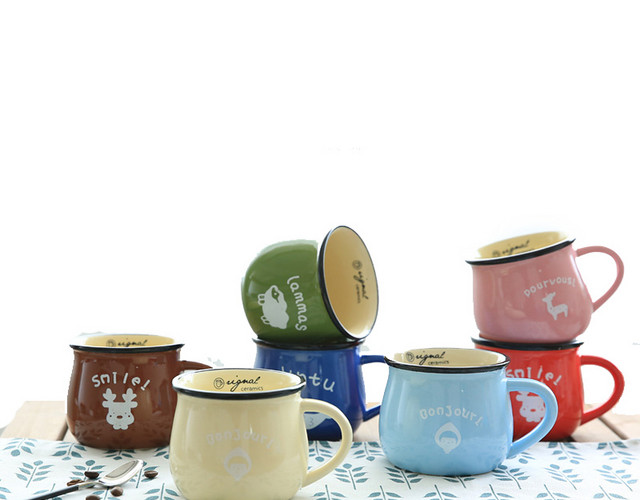 川岛屋日式陶瓷杯马克杯组合电商产品产品实物