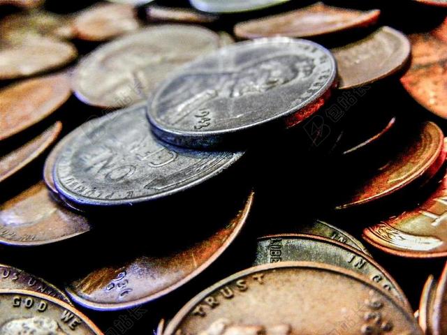 金色金融古老古老的金属钱币背景图片
