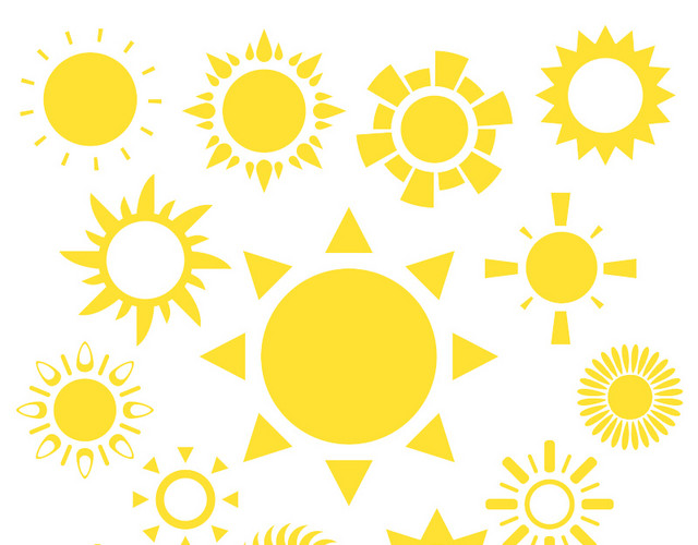 太阳矢量图素材太阳矢量图黄色图标