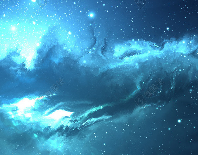 蓝色科技科技感地球星空星球高清背景素材