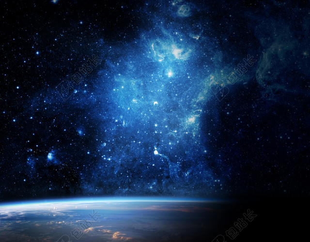 300像素蓝色梦幻高清星空图片