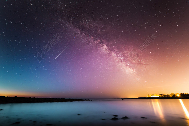 高清唯美梦幻星空炫彩星云银河太空宇宙海报背景图