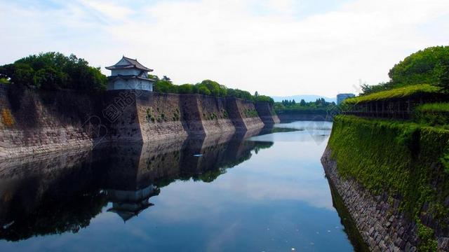 护城河 大阪城堡 日本 大阪 里程碑 亚洲风格 建设