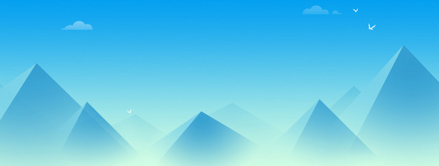 扁平化卡通山脉山峰背景海报BANNER图