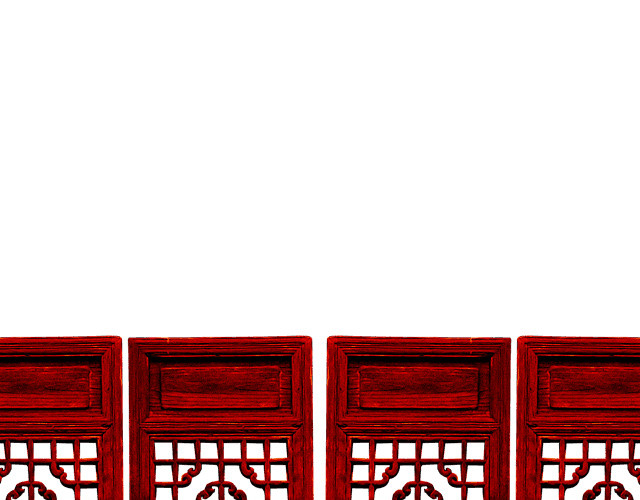 红色古门