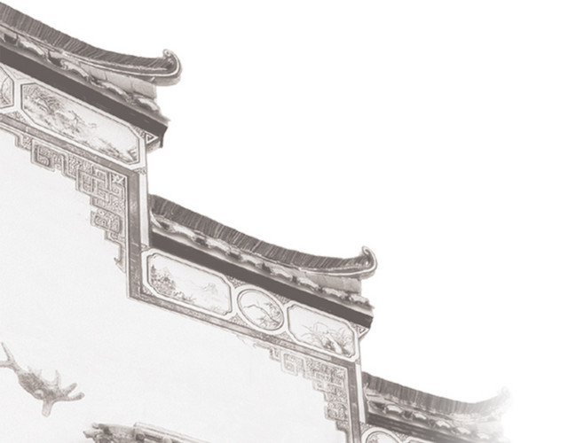 简约水墨房檐
