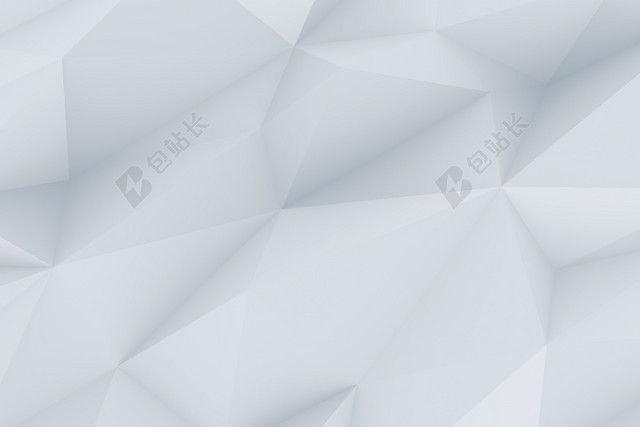 白色时尚简约几何立体BANNER背景图