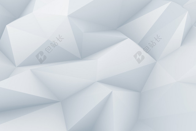 白色时尚简约几何立体BANNER背景图