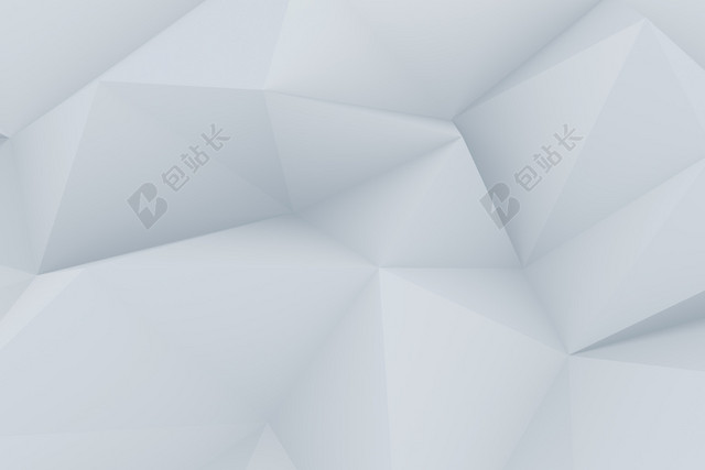 白色时尚简约几何立体BANNER背景图