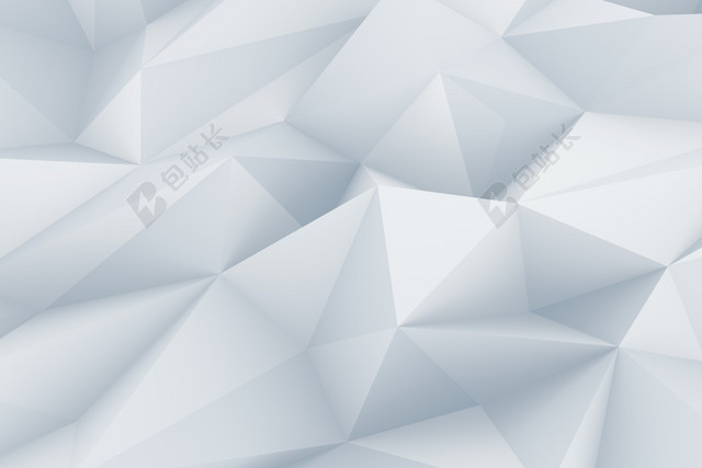 白色时尚简约几何立体BANNER背景图
