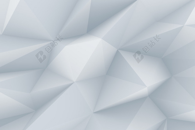 白色时尚简约几何立体BANNER背景图