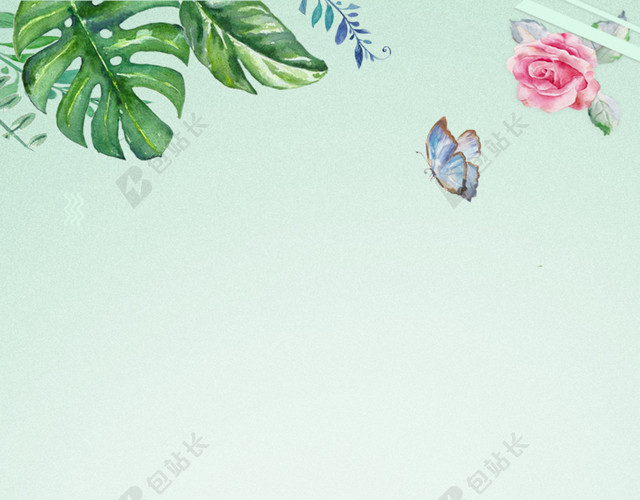 小清新花朵春季新品上市H5促销海报背景