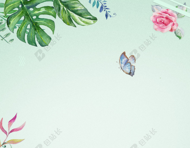 小清新花朵春季新品上市H5促销海报背景