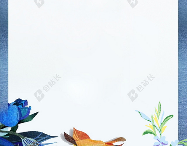 小清新花朵春季新品上市H5促销海报背景