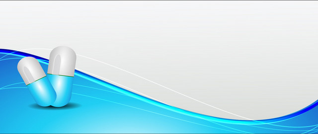 卡通医院胶囊背景BANNER
