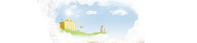 卡通医院清新背景BANNER