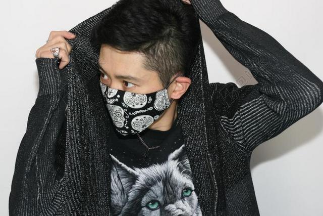戴口罩的男人背景图片