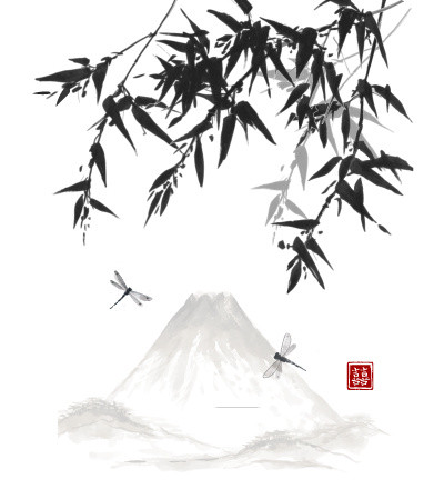 水墨山水画素材