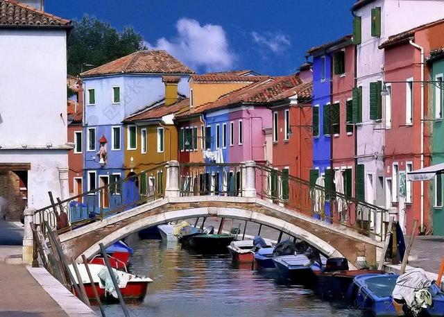 户外现代建筑威尼斯运河旅游度假背景图片