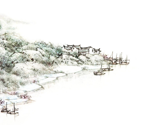 水墨山水画素材