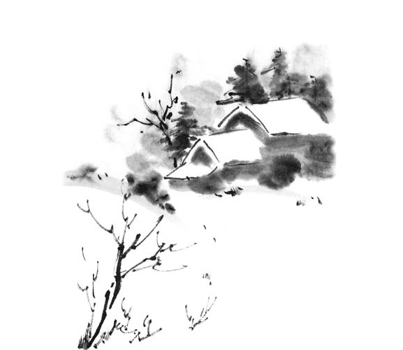 水墨山水画素材