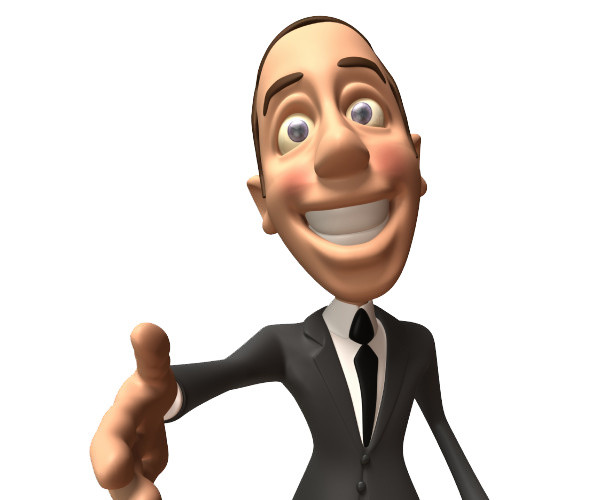 握手的3D小人