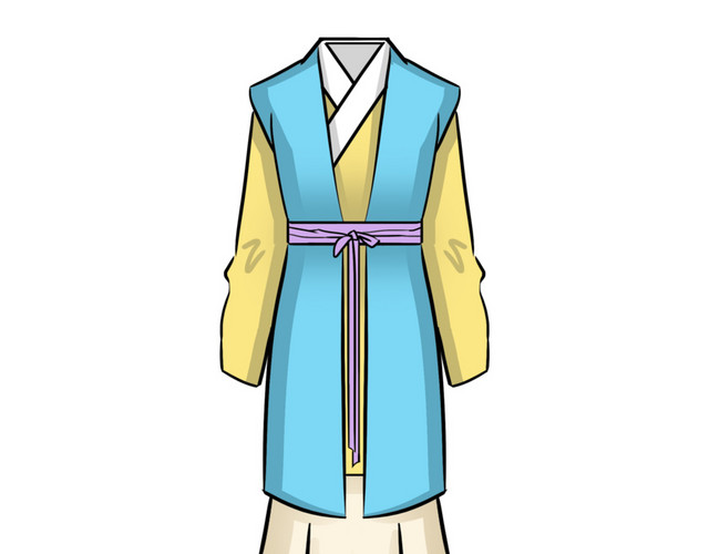 汉服宫女服饰插画