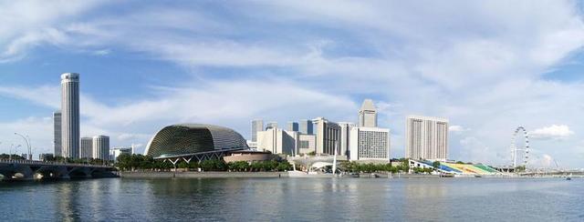 码头中心 新加坡 市中心 结构 水 城市 天际线 业务 中心