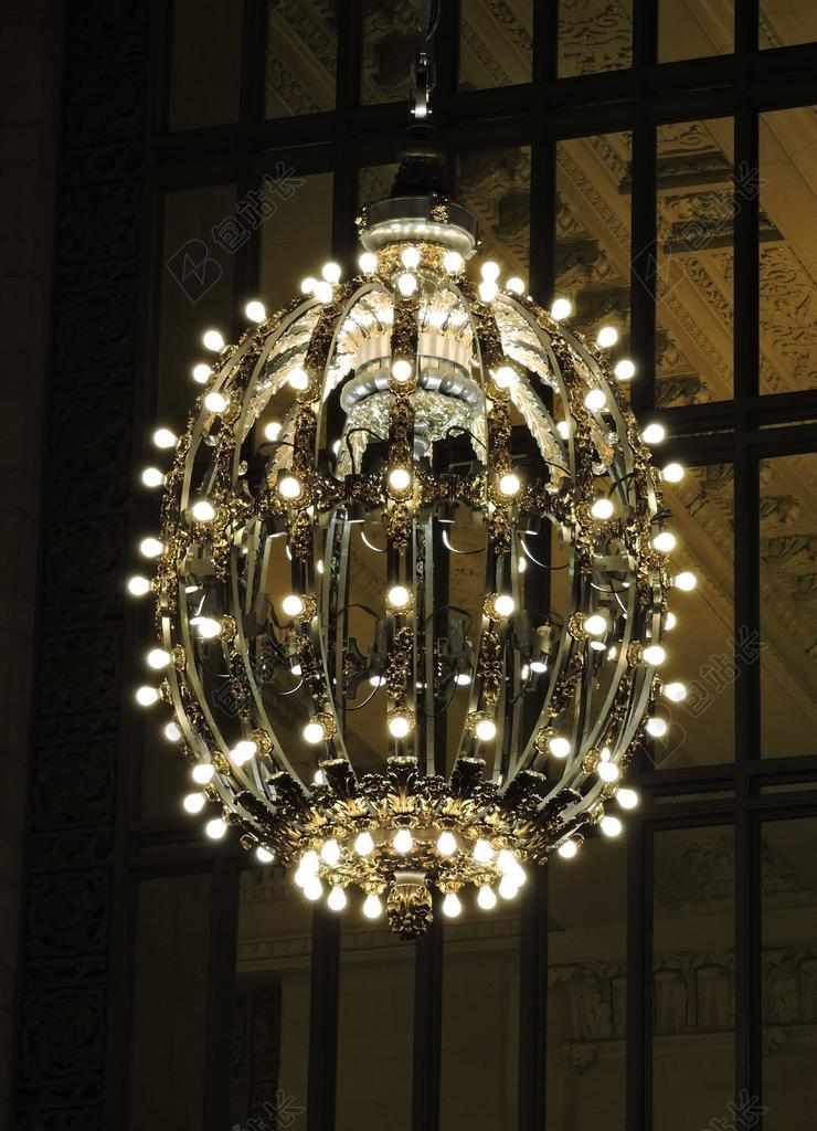 枝形吊灯 光 室内 结构 大中央车站