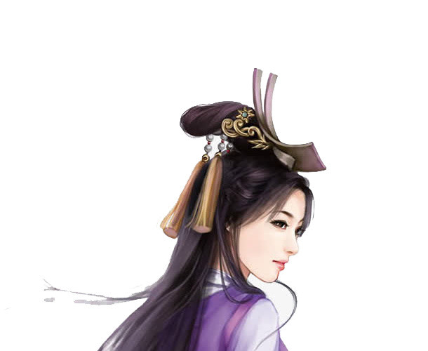 紫衣女子插画